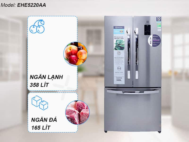Tủ lạnh Electrolux Inverter 211 lít ETB2100MG giá tốt, có trả góp
